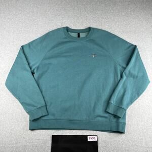 Fabletics Sweater XL Green Crew Neck Long Sleeve Casual Pullover Logo Men